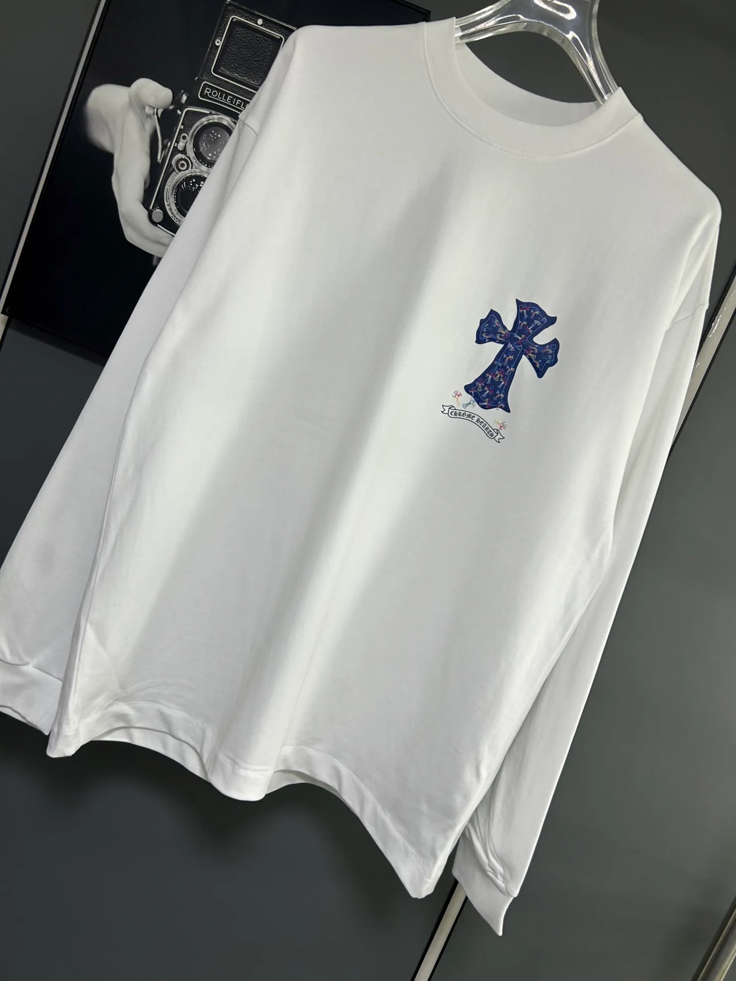 P230 2026 new (exclusive) Chrome Hearts autumn and winter limited edition heavyweight high-weight long-sleeved T-shirt, customized Dreamweaver Yayun ribbed cotton designer concept style Fabric: Heavy 380g Size: S M L XL Color: White Black